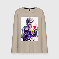 Мужской лонгслив Античная статуя и граффити