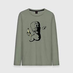 Мужской лонгслив Червяк с бананом