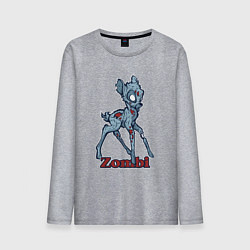 Мужской лонгслив Оленёнок зомби