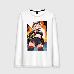 Лонгслив хлопковый мужской Burnice White Zenless Zone Zero, цвет: белый