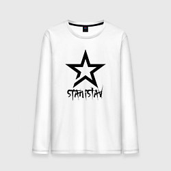 Лонгслив хлопковый мужской Stanislav - star, цвет: белый