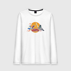 Лонгслив хлопковый мужской Star whats, цвет: белый