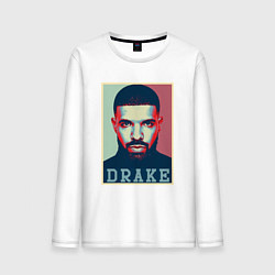 Лонгслив хлопковый мужской Drake, цвет: белый