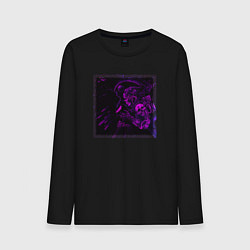 Мужской лонгслив Самурай неоновый киборг