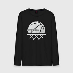 Лонгслив хлопковый мужской Basketball play, цвет: черный