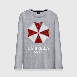 Лонгслив хлопковый мужской Umbrella corporation logo, цвет: меланж
