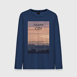 Мужской лонгслив Favorite city с городским пейзажем
