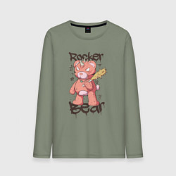 Мужской лонгслив Медведь рокер