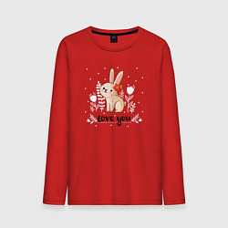 Мужской лонгслив Love you bunny
