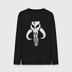 Лонгслив хлопковый мужской Знак мандалора The mandalorian, цвет: черный