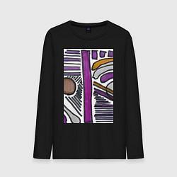 Мужской лонгслив Фиолетовая композиция