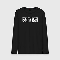 Мужской лонгслив Blink 182 трафарет белый