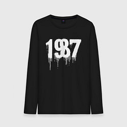 Мужской лонгслив 1987 растекшиеся капли