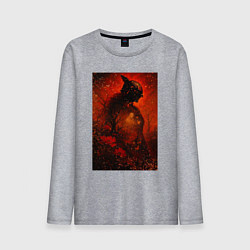 Лонгслив хлопковый мужской Маления, цвет: меланж