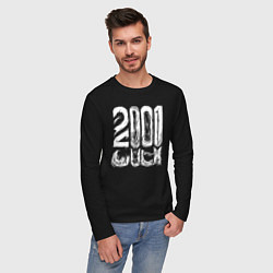 Лонгслив хлопковый мужской 2001 одиссея, цвет: черный — фото 2