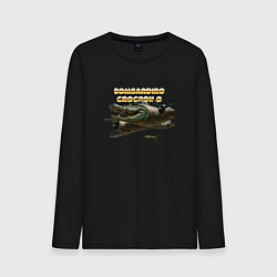 Лонгслив хлопковый мужской Bombardino Crocodillo, цвет: черный