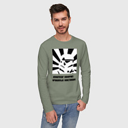 Лонгслив хлопковый мужской Император покарает повстанцев, цвет: авокадо — фото 2