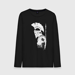 Лонгслив хлопковый мужской Один из 300 спартанцев, цвет: черный