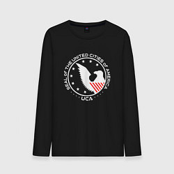 Лонгслив хлопковый мужской UCA, цвет: черный