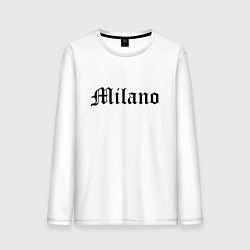 Лонгслив хлопковый мужской Milan - Italy, цвет: белый
