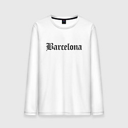 Лонгслив хлопковый мужской Barcelona Catalonia - Spain, цвет: белый