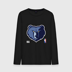 Лонгслив хлопковый мужской Memphis Grizzlies - basketball, цвет: черный