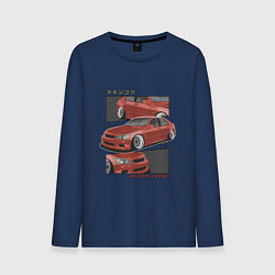 Лонгслив хлопковый мужской Toyota Altezza - Lexus IS300 Японский Стиль, цвет: тёмно-синий