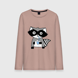 Мужской лонгслив Енот-мальчик