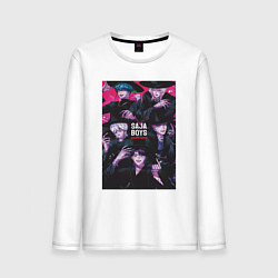 Лонгслив хлопковый мужской Saja Boys, цвет: белый