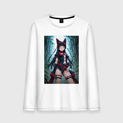 Лонгслив хлопковый мужской Рори Меркурия в лесу, цвет: белый
