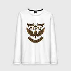 Лонгслив хлопковый мужской Крылья Родины, цвет: белый