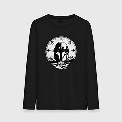 Лонгслив хлопковый мужской The Mandalorian, цвет: черный