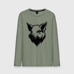Мужской лонгслив Свиная голова
