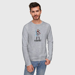 Лонгслив хлопковый мужской Тарталья-аферист, цвет: меланж — фото 2