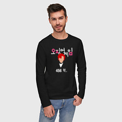 Лонгслив хлопковый мужской Игрок номер 456, цвет: черный — фото 2