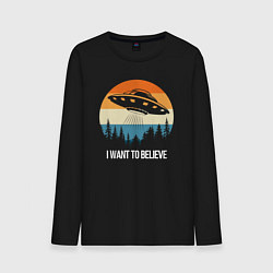 Лонгслив хлопковый мужской Ufo, цвет: черный