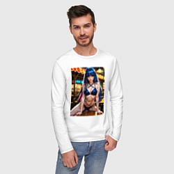 Лонгслив хлопковый мужской Пикантные секреты Чулки, цвет: белый — фото 2