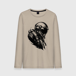 Лонгслив хлопковый мужской Эпичный авиатор, цвет: миндальный