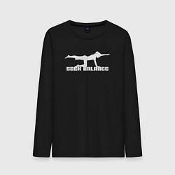 Лонгслив хлопковый мужской Искать баланс, цвет: черный