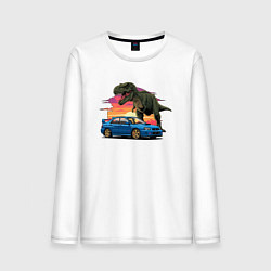 Мужской лонгслив Субару и динозавр