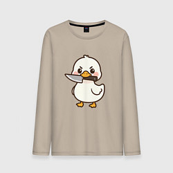 Мужской лонгслив Утенок с ножом