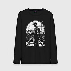 Мужской лонгслив Железнодорожник с тортом