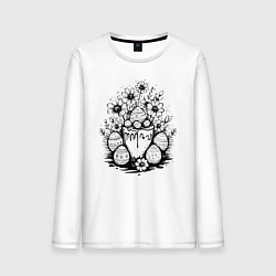 Мужской лонгслив Пасхальный букет с яйцами