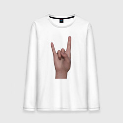 Мужской лонгслив Жест коза правой рукой