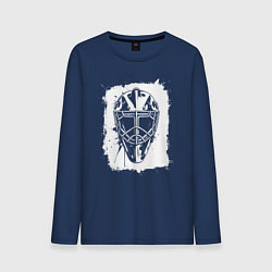 Мужской лонгслив Вратарская маска в белом квадрате