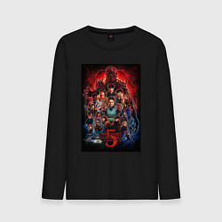 Лонгслив хлопковый мужской Герои финала Загадочные события, цвет: черный