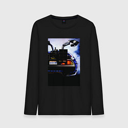 Лонгслив хлопковый мужской Out a time, цвет: черный