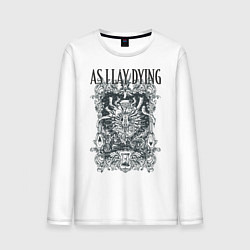 Лонгслив хлопковый мужской As I Lay Dying, цвет: белый