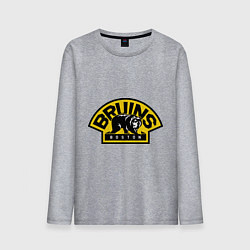 Лонгслив хлопковый мужской HC Boston Bruins Label, цвет: меланж