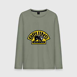 Лонгслив хлопковый мужской HC Boston Bruins Label, цвет: авокадо